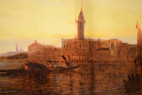 Venise, coucher du soleil sur la Lagune - Paul Gallard-Lepinay (1842-1885) - Romano Ischia